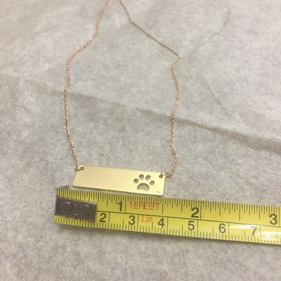 (R3) Paw print Bar Necklace - Picture 4 of 5